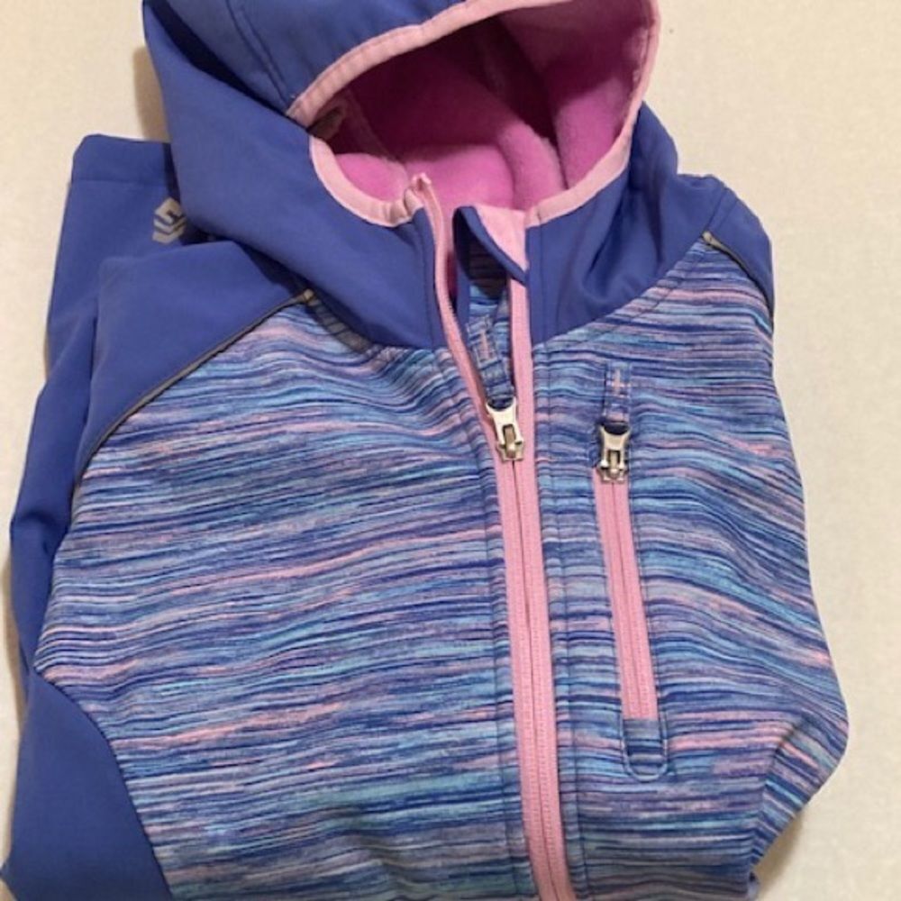 Women’s Full Zip Hooded Pink Purple Jacket by Free Country Athleisure Activewear - Picture 5 of 12